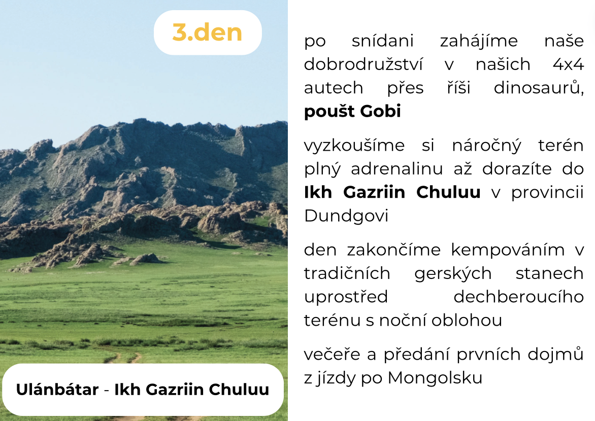 Mongolsko | Self-Drive Expedice | Offroad | Červenec 2024 | Dobrodružství za volantem | Divoká příroda | Luxusní ubytování | All inclusive | teambuilding | rezervace online
